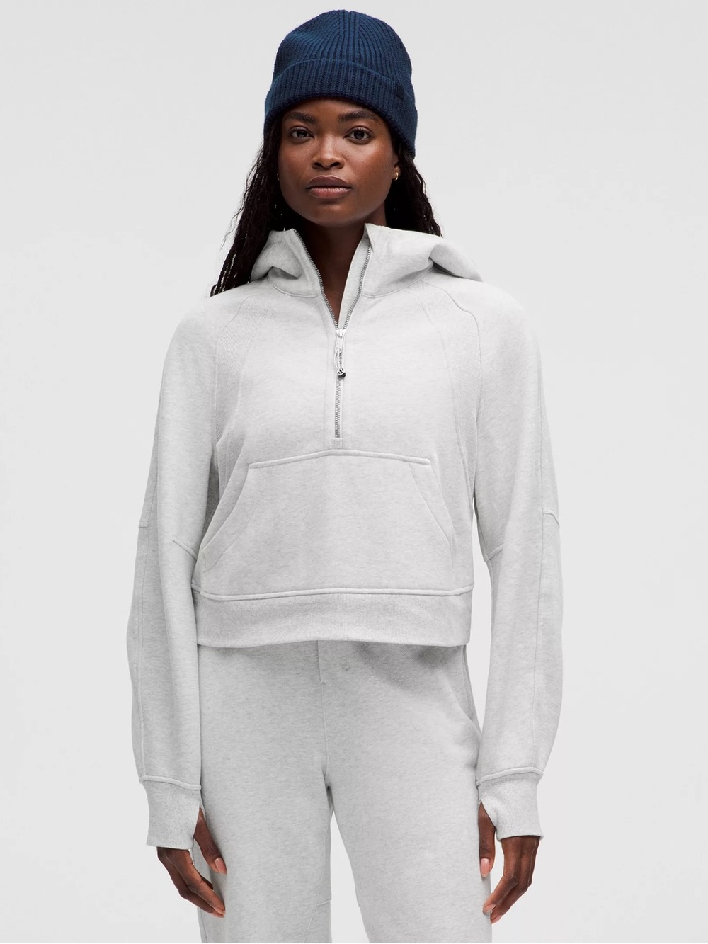 Lululemon Oversized Cropped Half Zip Hoodie M/L